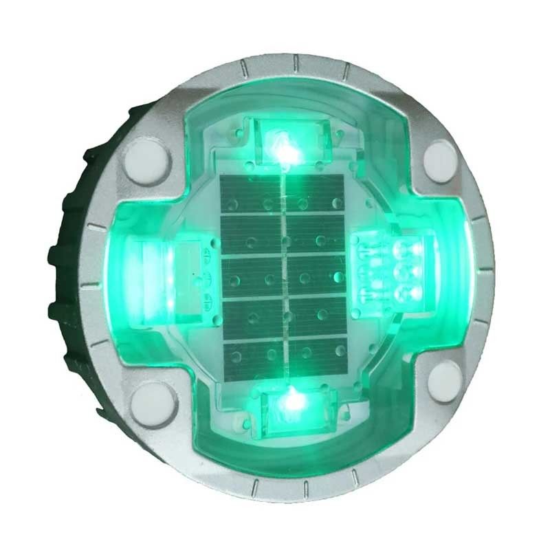 녹색 색상 태양광 LED 도로 스터드 높은 밝기 LED 120mm 지름