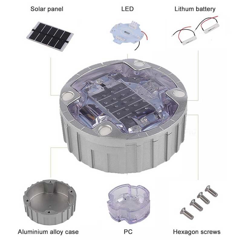 녹색 색상 태양광 LED 도로 스터드 높은 밝기 LED 120mm 지름