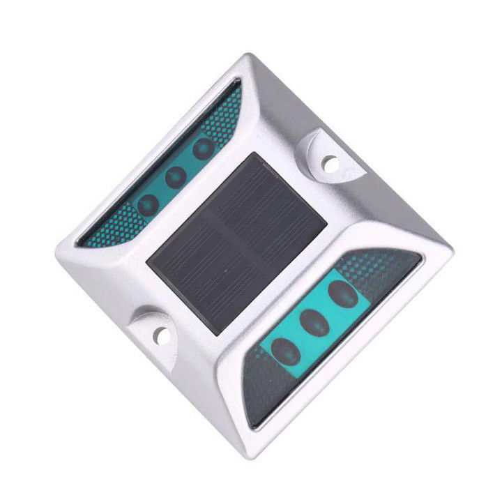 IP68 알루미늄 태양광 LED 도로 스터드 녹색 색상 고속도로 고양이 눈 반사